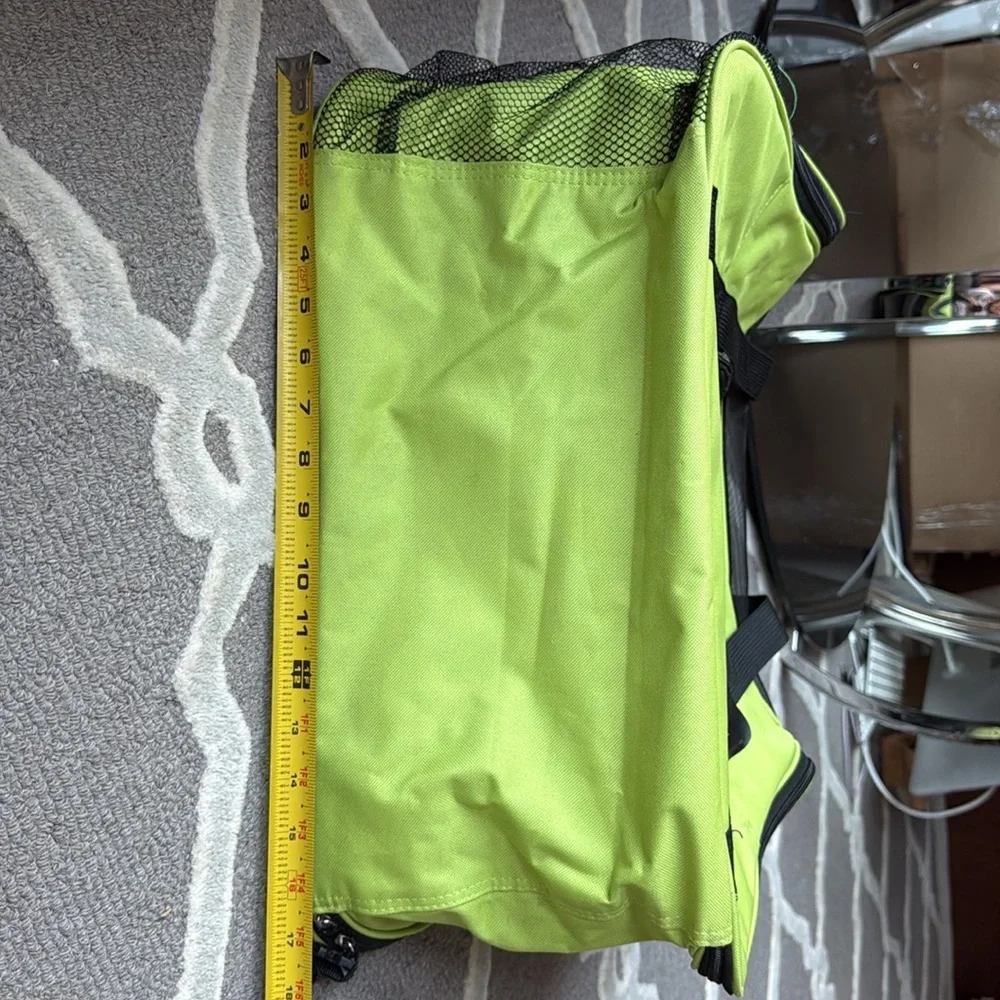 Green Dog Carrier with Mesh Panels